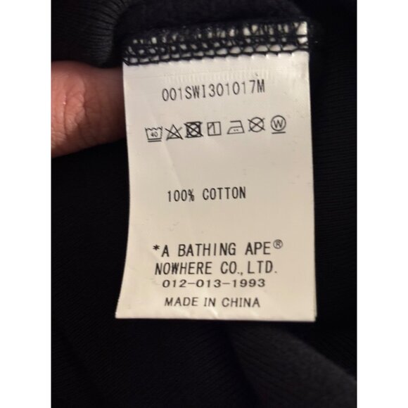 A Bathing Ape Camo Crewneck Sweatshirt Black Cotton Small - Picture 5 of 8